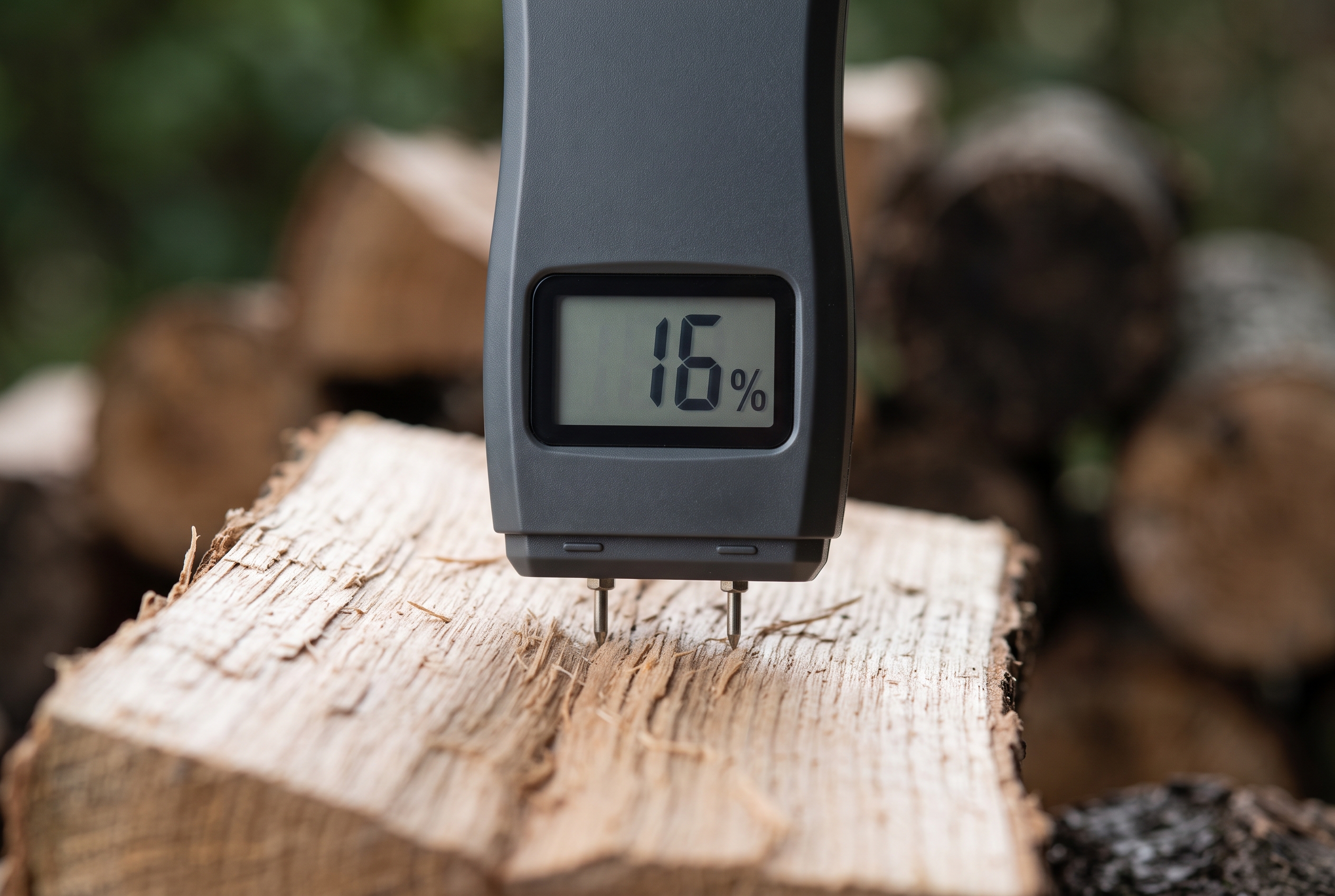 Mesure du taux d'humidité d'une bûche